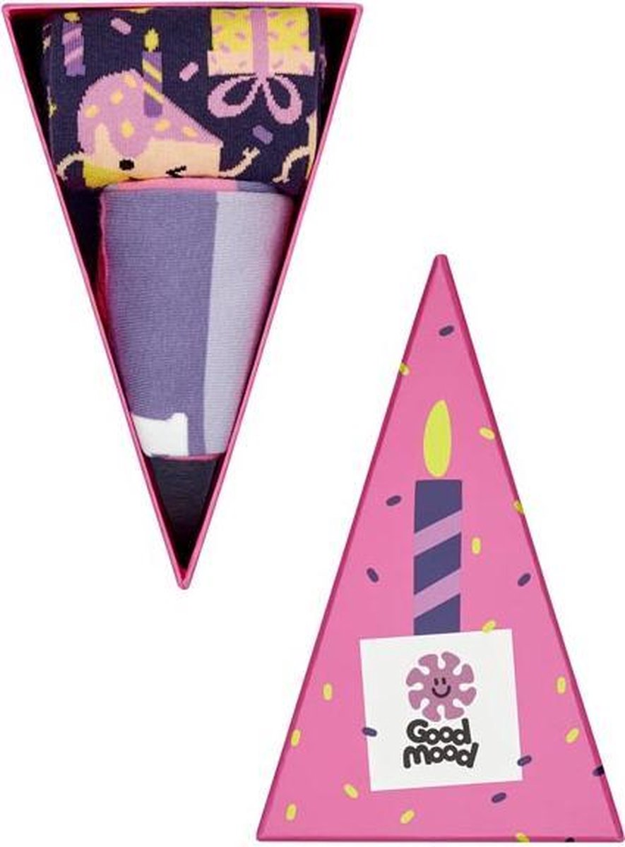 Good Mood Sokken Geschenkdoos - Happy Birthday - Maat 43-46
