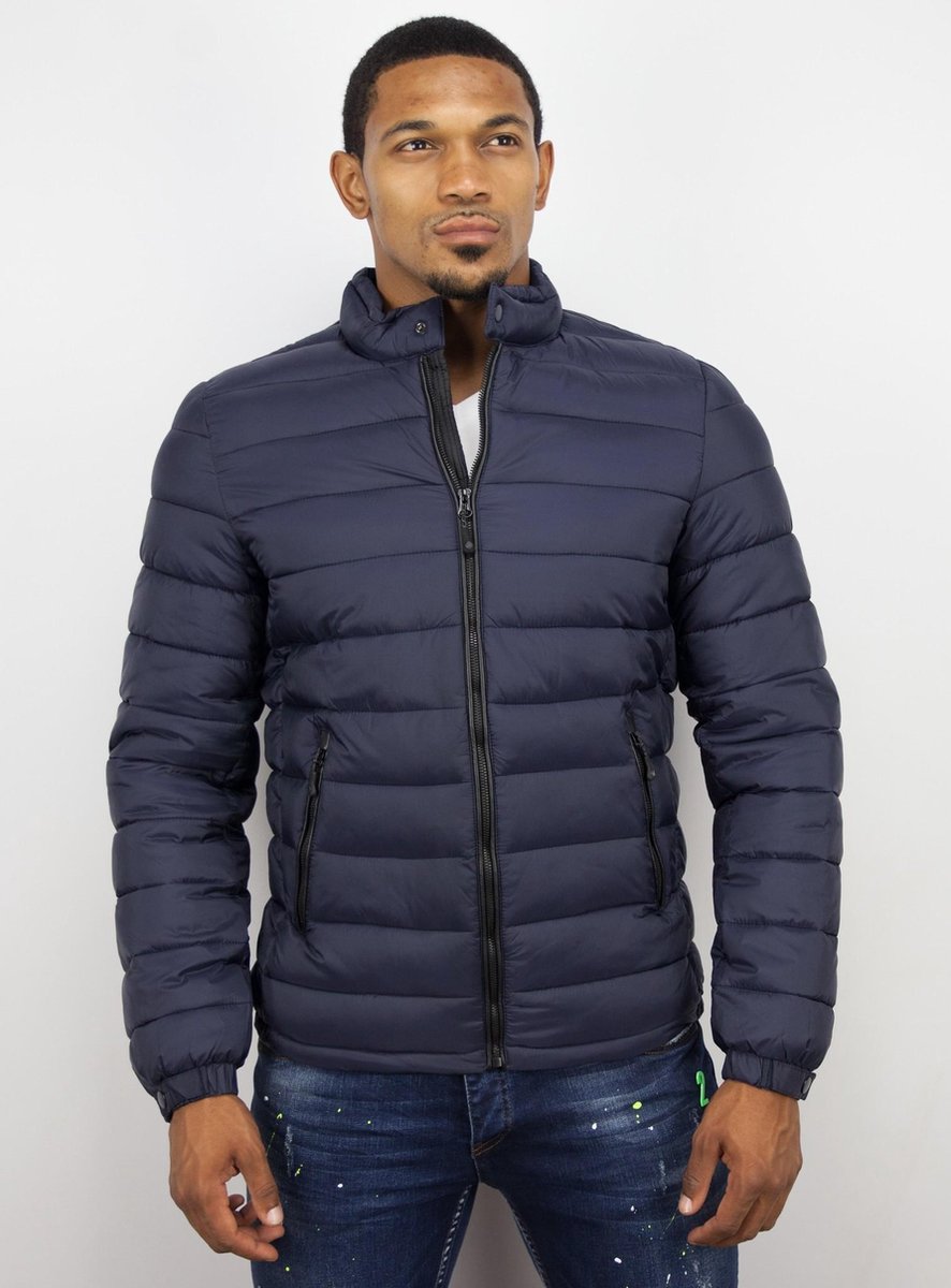 Enos Winterjassen - Heren Winterjas Kort - Down Jack - Navy - M