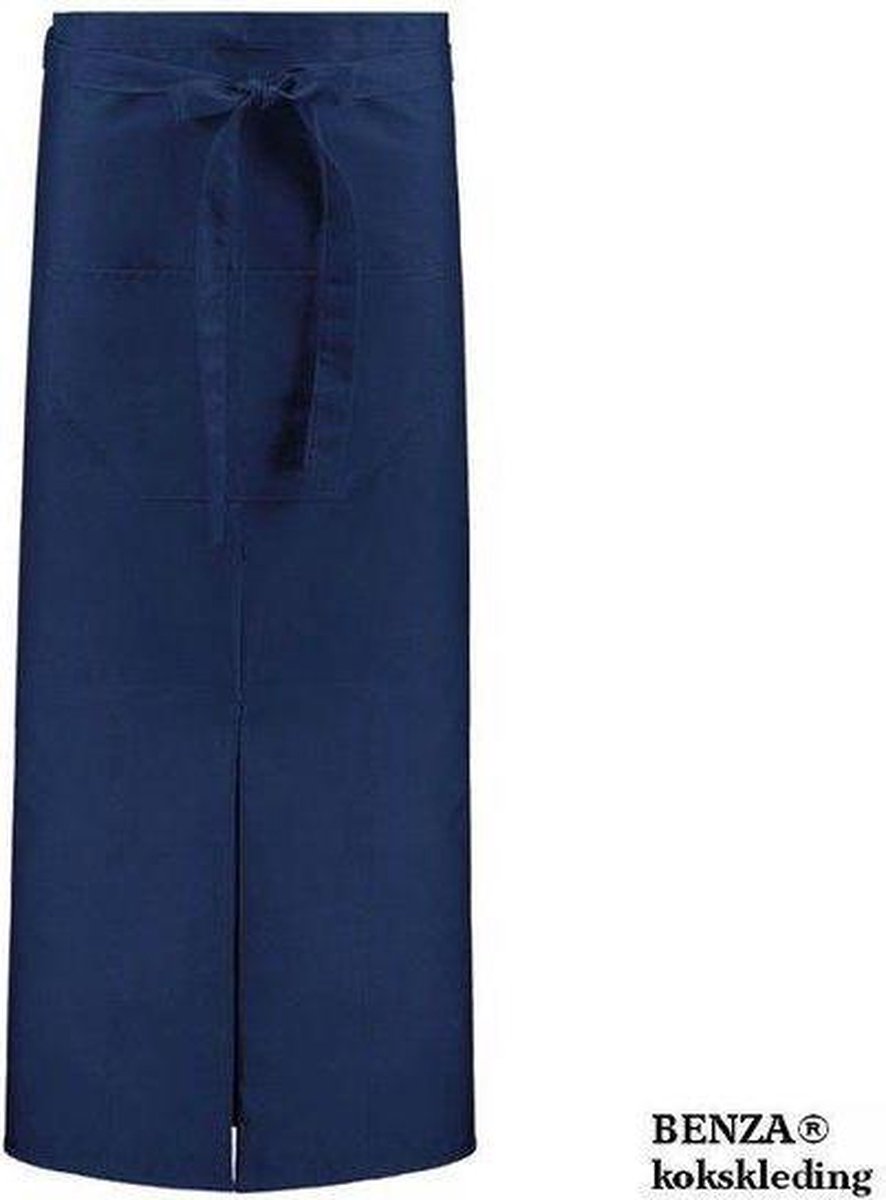 Benza Schort Kokssloof Neutraal Blanco - Donkerblauw (96 x 120 cm)