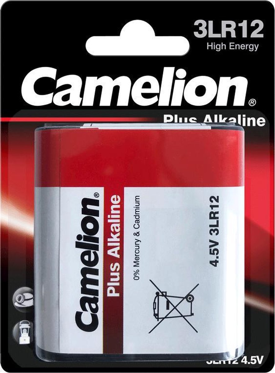 Camelion PLUS 3LR12 MN1203 4.5Volt Blok Alkaline Batterij (1er Blister) 4260033150073