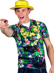 Hawaiiaanse toerist fopshirt voor heren - Verkleedkleding