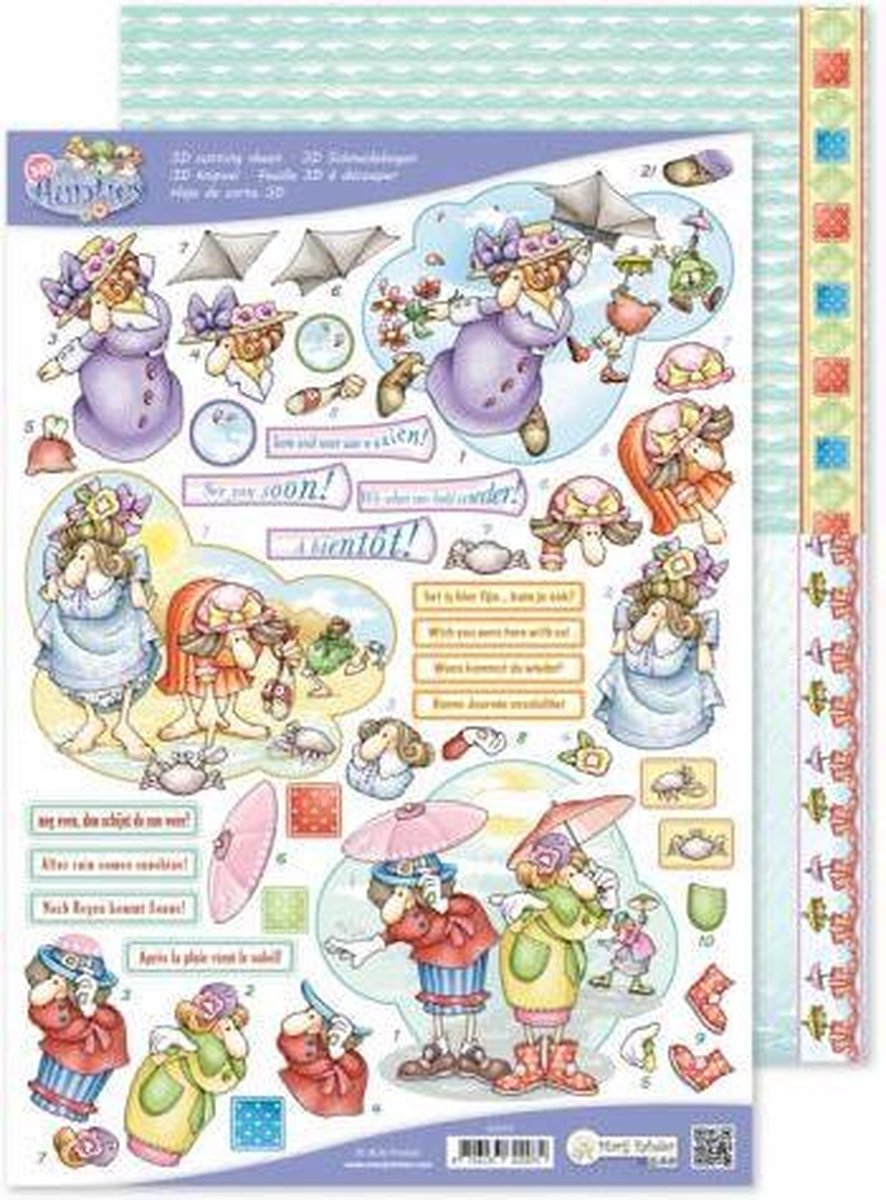 MRJ A4 3D The Aunties Cutting + Potpourri sheet