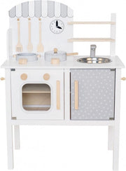 Jabadabado speelgoed houten keuken met accessoires Wit