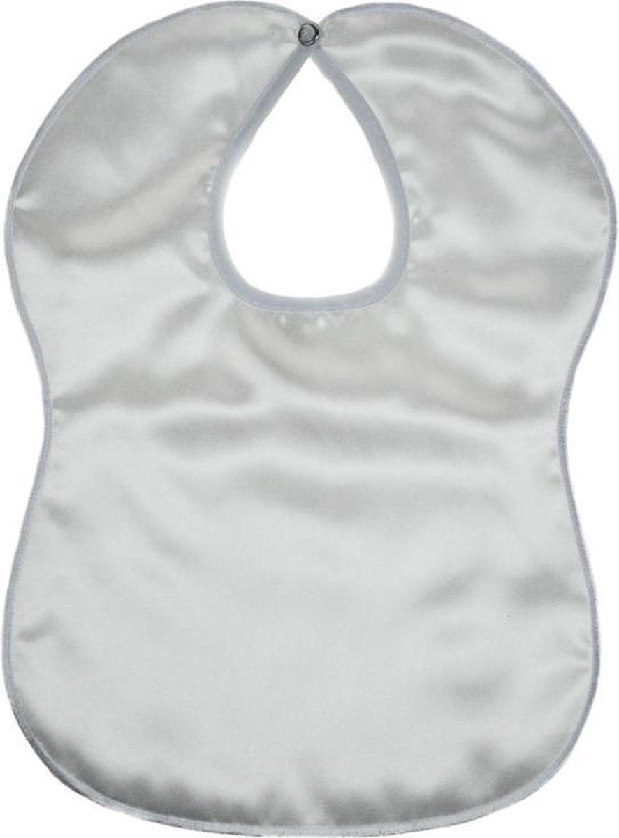 Soft Touch Slabbetje Plain Junior 25 X 33 Cm Satijn Wit