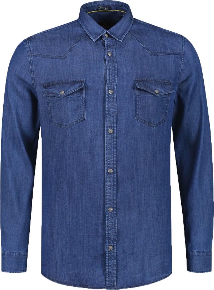Dstrezzed Overhemd - Slim Fit - Blauw - XL
