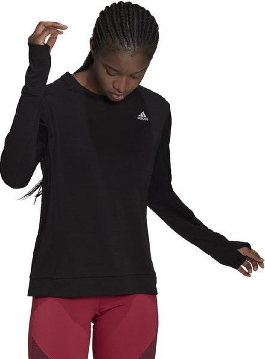 adidas Cooler Longsleeve Dames - zwart - maat L