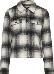 ONLY ONLLOU SHORT CHECK JACKET OTW Dames Jas - Maat XL