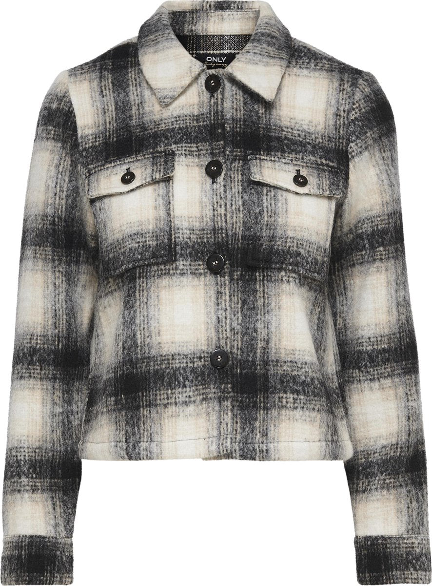 ONLY ONLLOU SHORT CHECK JACKET OTW Dames Jas - Maat XL