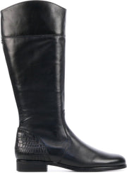 Hassia Vrouwen Leer Crocoprint Klassieke laarzen / Laarzen / Damesschoenen 306271 - Zwart - maat 40.5
