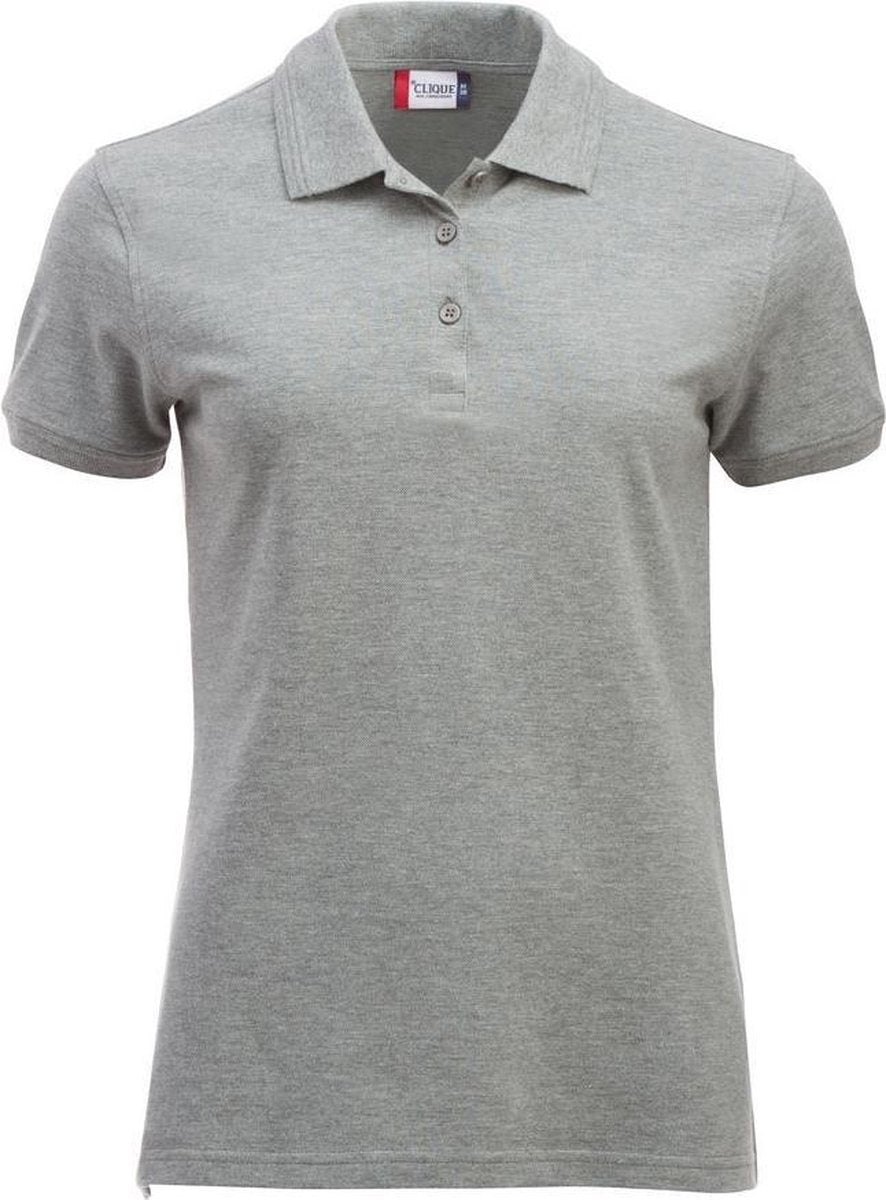 Clique Manhattan Dames Polo Grijs Melange maat XS