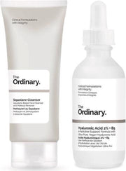 The Ordinary verzorgingsset - Hyaluronic Acid 2% + B5 Supersize Serum 60ml - Squalane Cleanser 150 ml -  effectieve formules - hyaluronzuur -intense hydratatie
