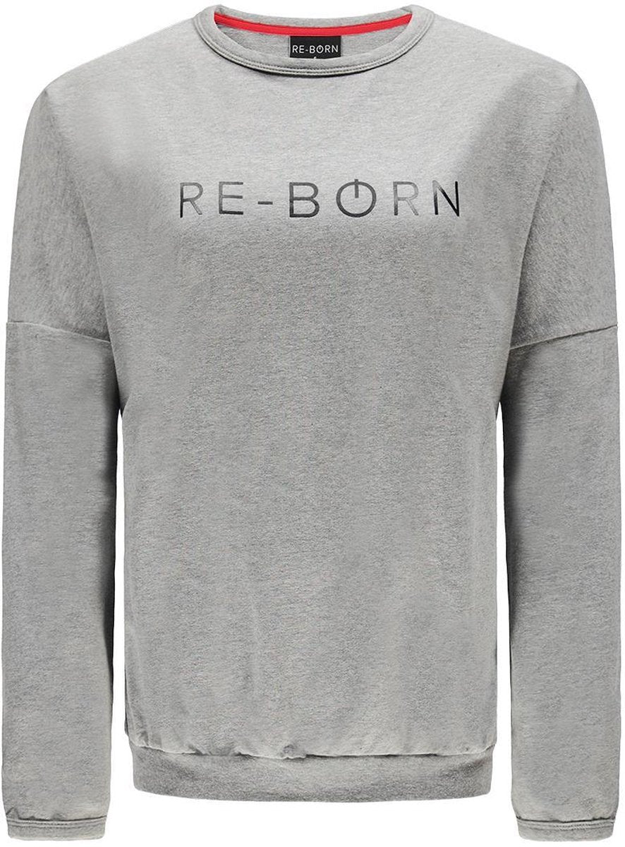 Re-Born Ronde Hals Trui Lange Mouw Dames - Grijs - Maat XL