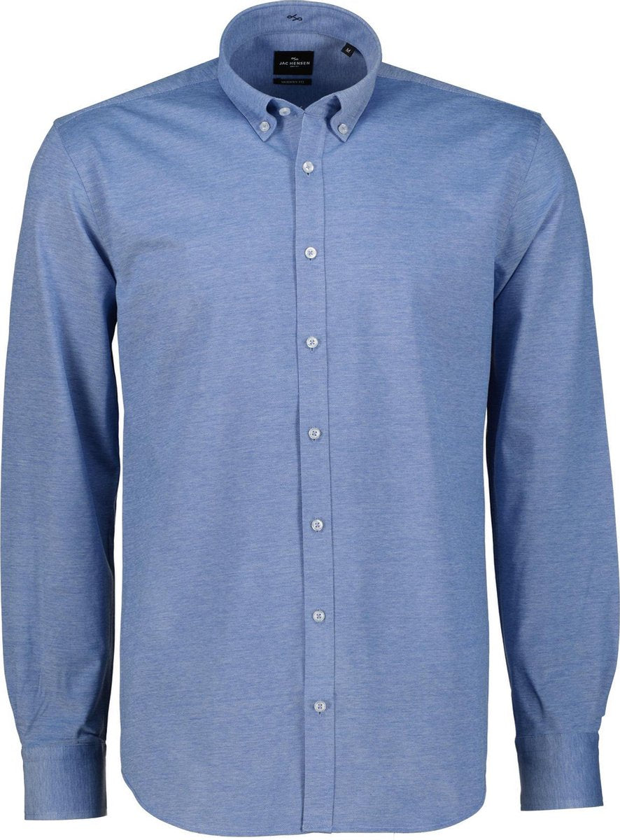 Jac Hensen Overhemd - Modern Fit - Blauw - 4XL Grote Maten