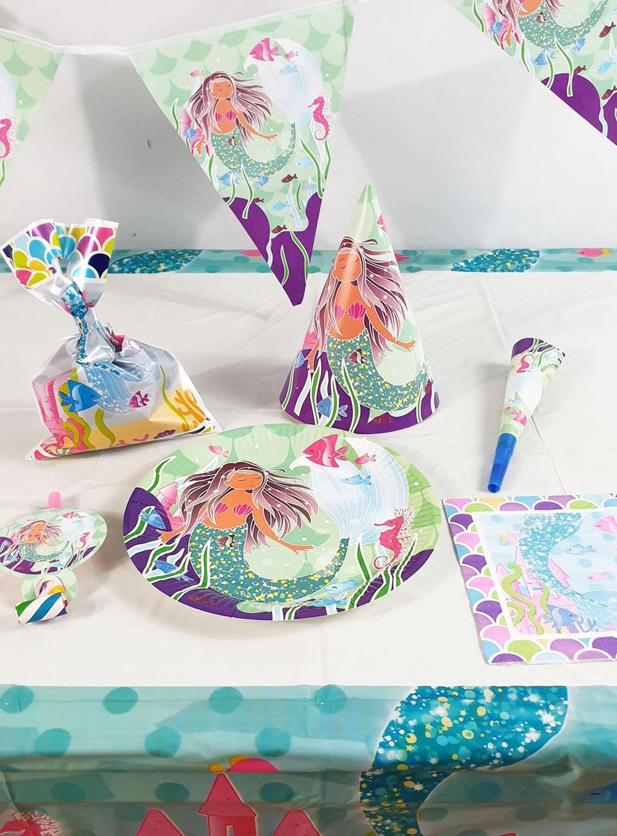Verjaardag versiering Kinderfeestje - Pakket voor verjaardagsfeestje meisjes - Thema zeemeermin