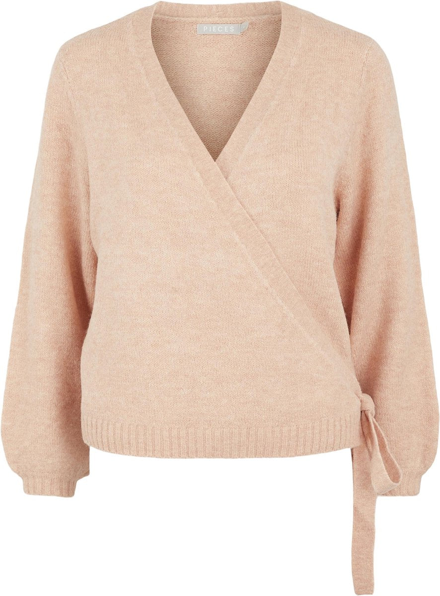 PIECES wrap knit cardigan