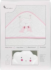 Interbaby Badcape En Nachtlamp 100 Cm Katoen Wit/roze 2-delig