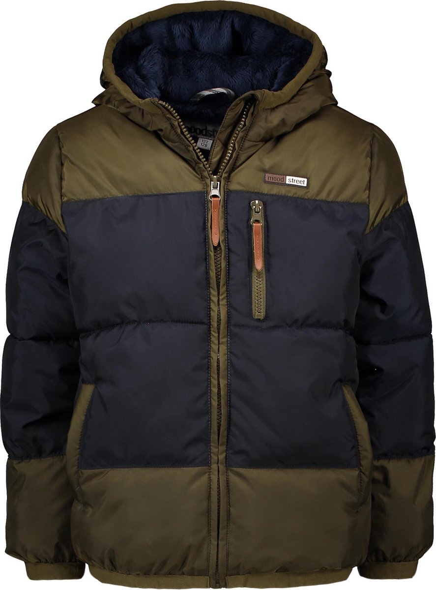 Moodstreet Jongens Winterjas - Army - Maat 98