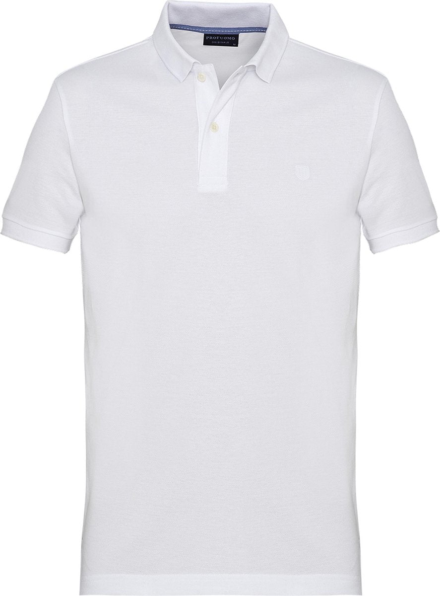 Profuomo Slim Fit  polo - wit -  Maat: XL