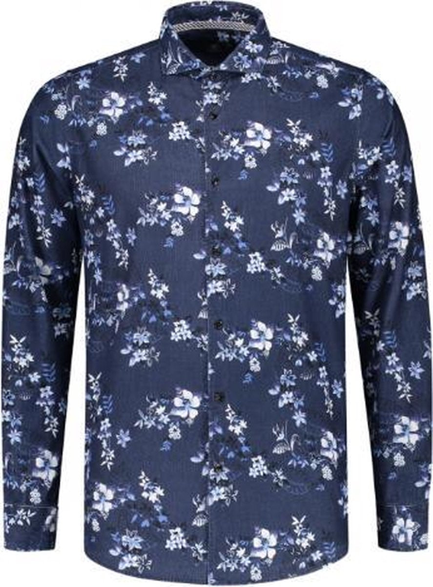 Dstrezzed Overhemd Flower Ribcord Navy (303278 - 669)
