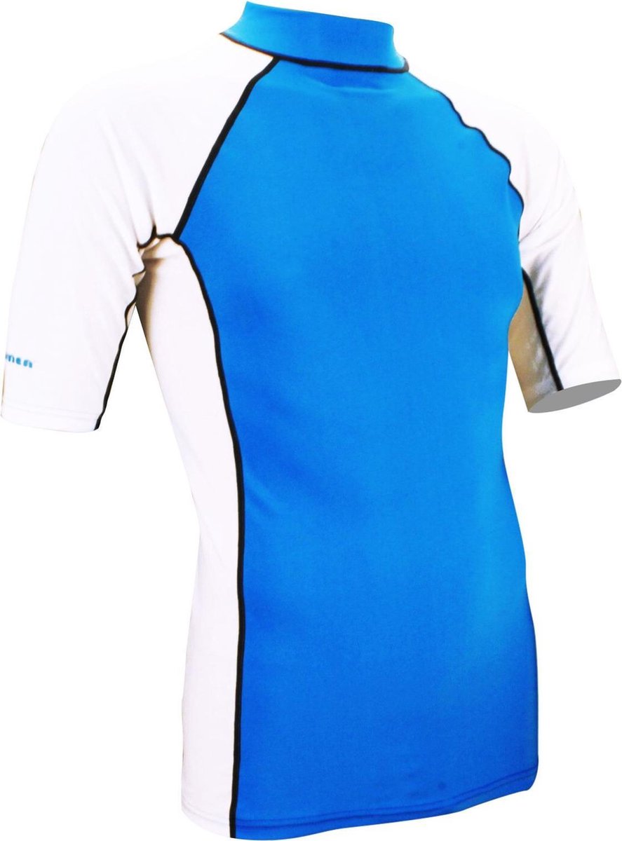Waimea UV Shirt Heren - Korte Mouw - Kobalt/Wit/Marine - XL