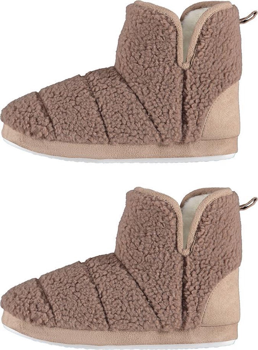 Pantoffels dames - Sloffen - Pantoffels - Sloffen dames - Bruin - Maat 37/38