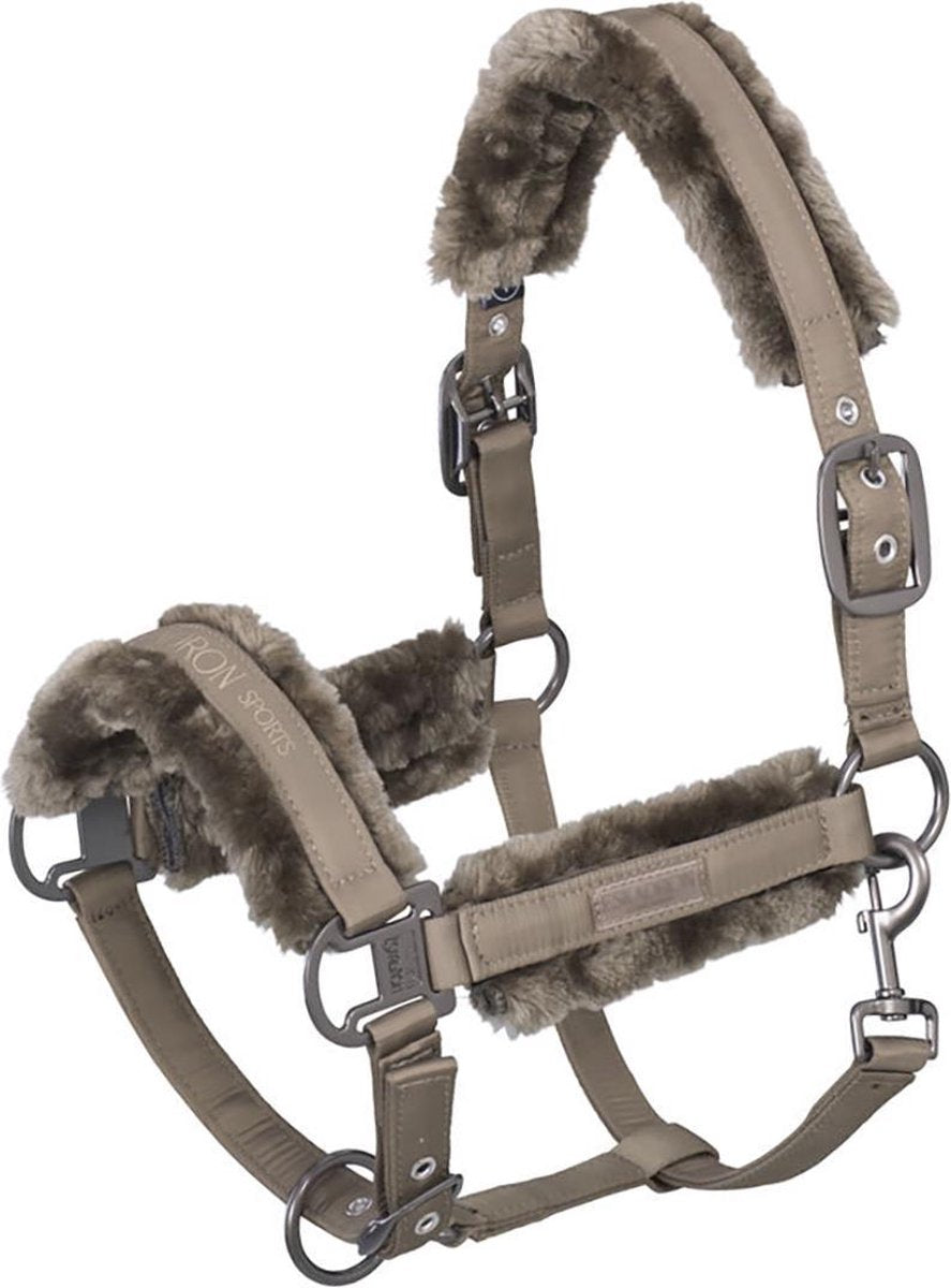 Eskadron Halster  Classic Double Pin Glossy Faux Fur - Light Brown - cob