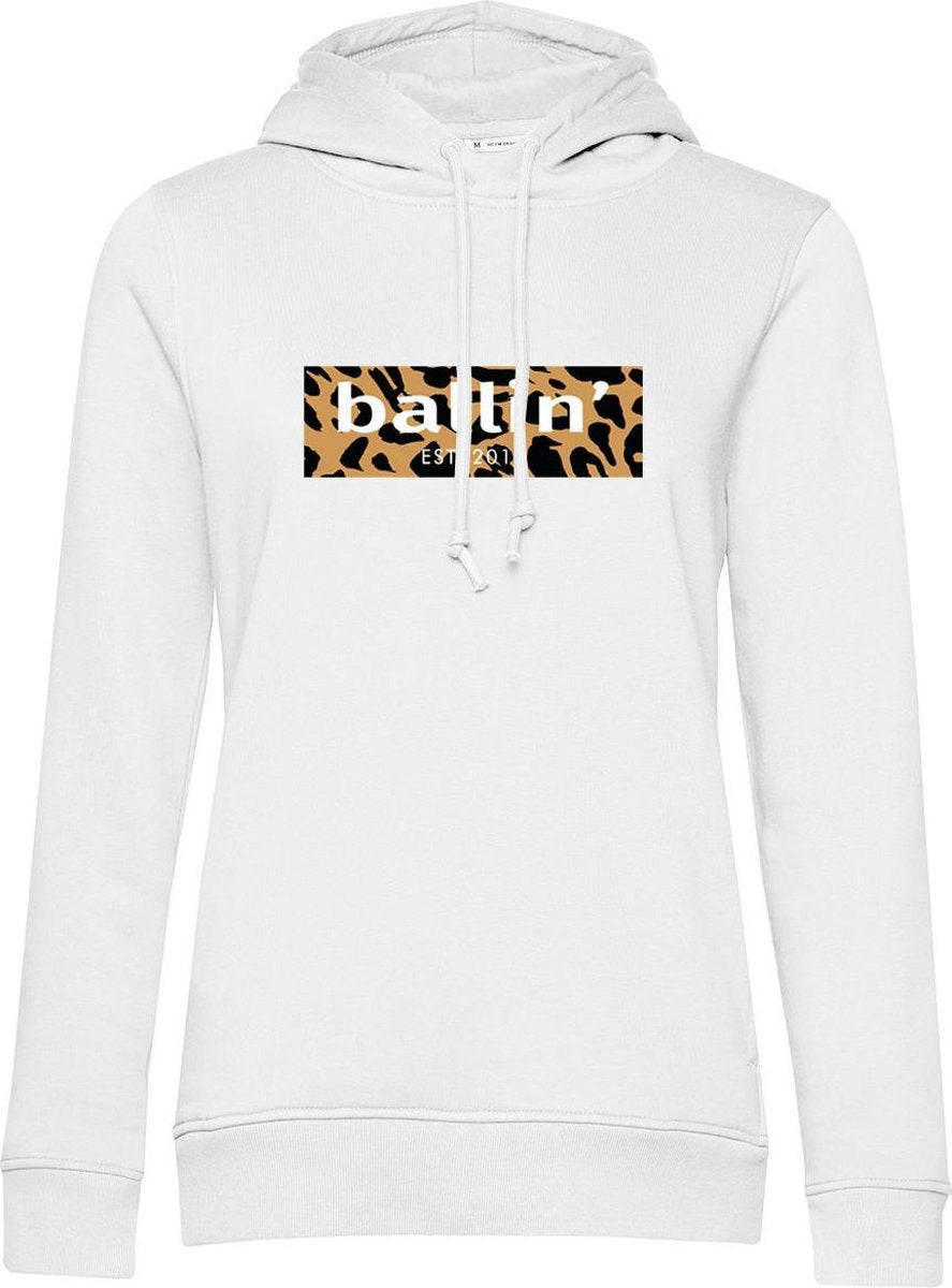 Ballin Est. 2013 - Dames Hoodies Panter Block Hoodie - Wit - Maat S