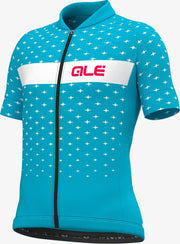 Ale Jeugd Fietsshirt Korte Mouwen Stars - Turquoise - 146 - Valt klein