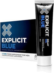 Explicit Blue - Erectiepillen & Delay gel - Inhoud: 4 stuks & 85 ml
