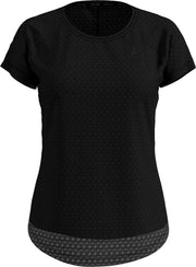 Odlo Bl Top Crew Neck S/S Millennium Linencool Sportshirt Dames - Black melange