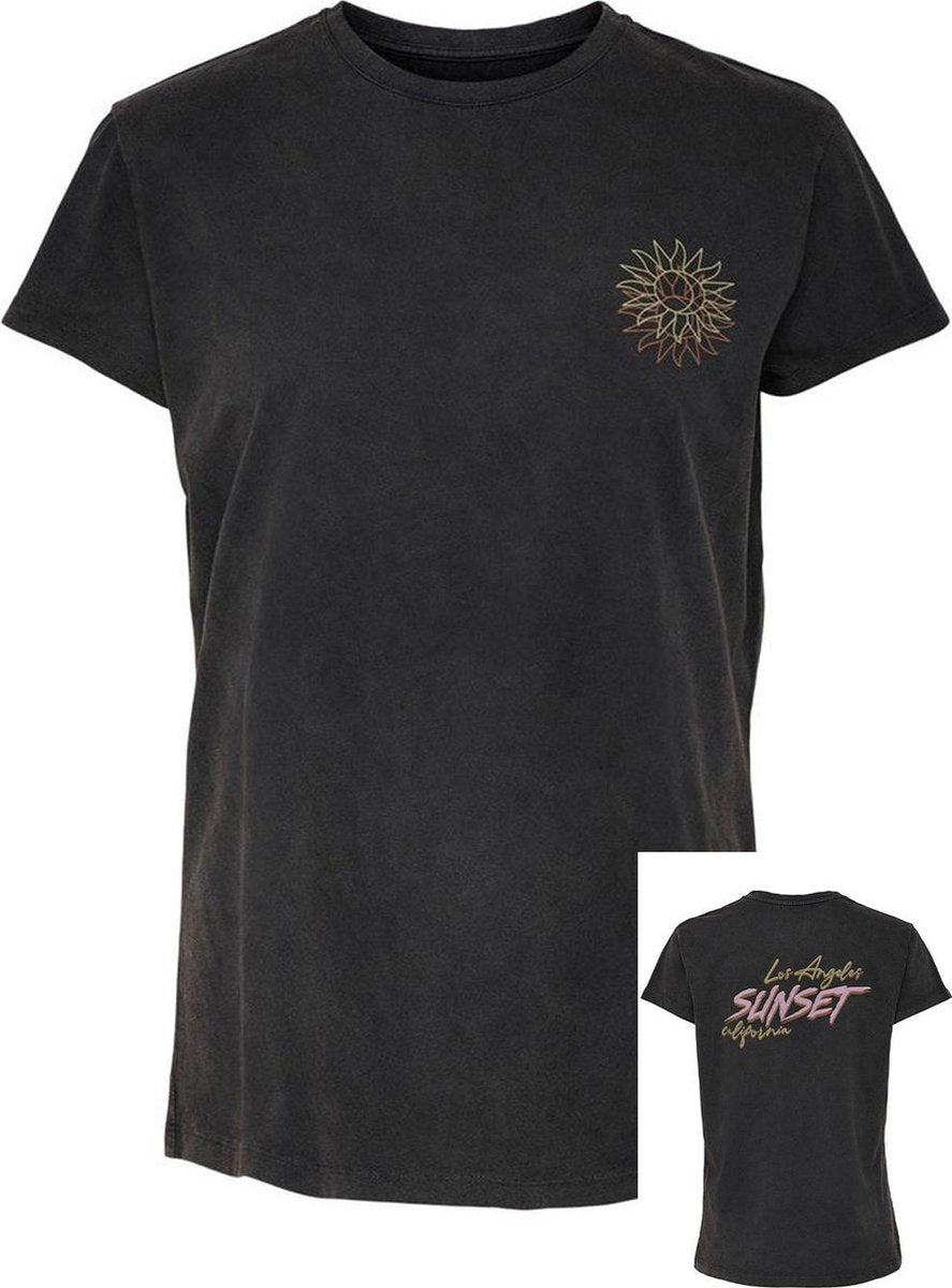 Jdyfarock Life S/s 2 Print Top Jrs Black/los Angeles