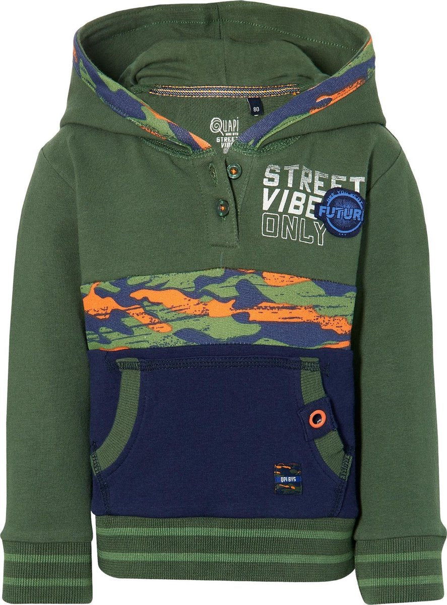 Quapi baby jongens sweater Evon Dark Green