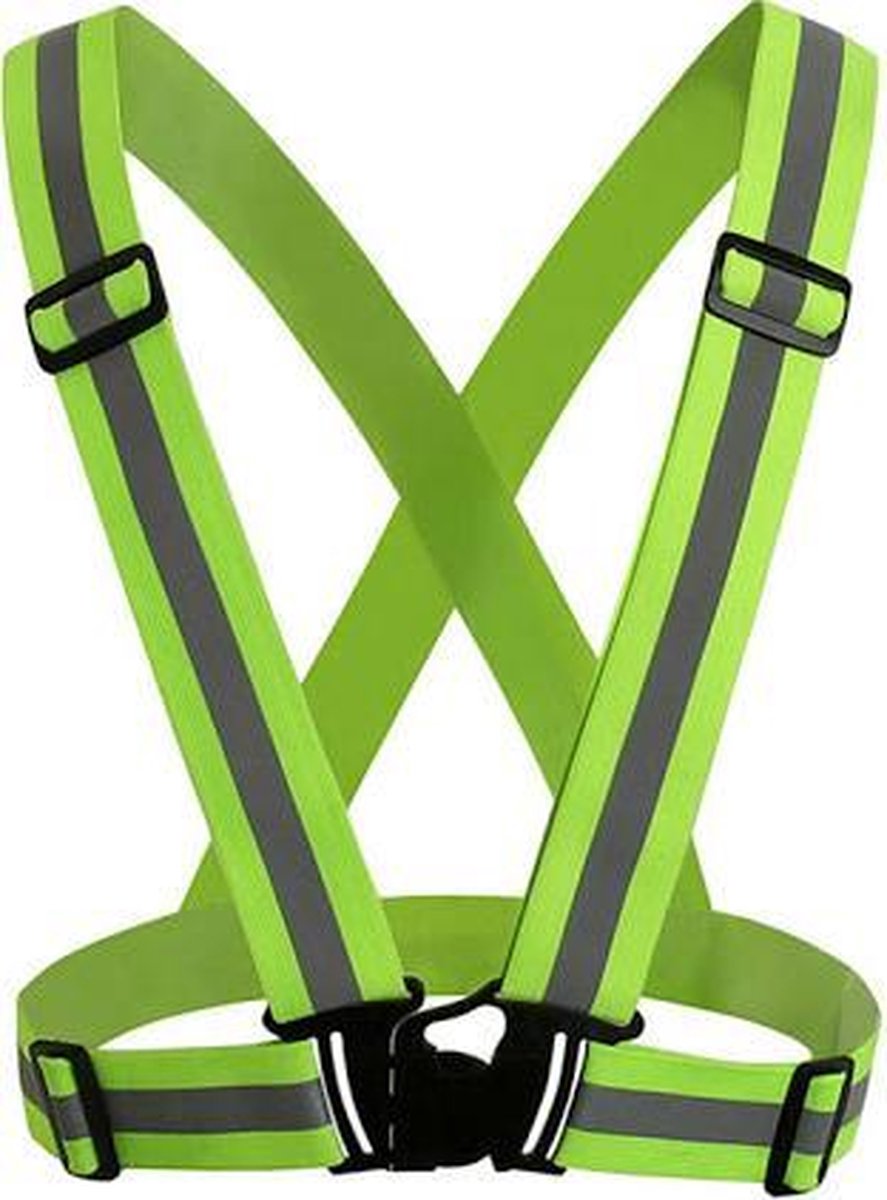 Veiligheidsriem - Veiligheidshestje -Veiligheidsvestje - Reflecterende Vest - Verkeersvest  - Elastische - Unisex - Verstelbaar S