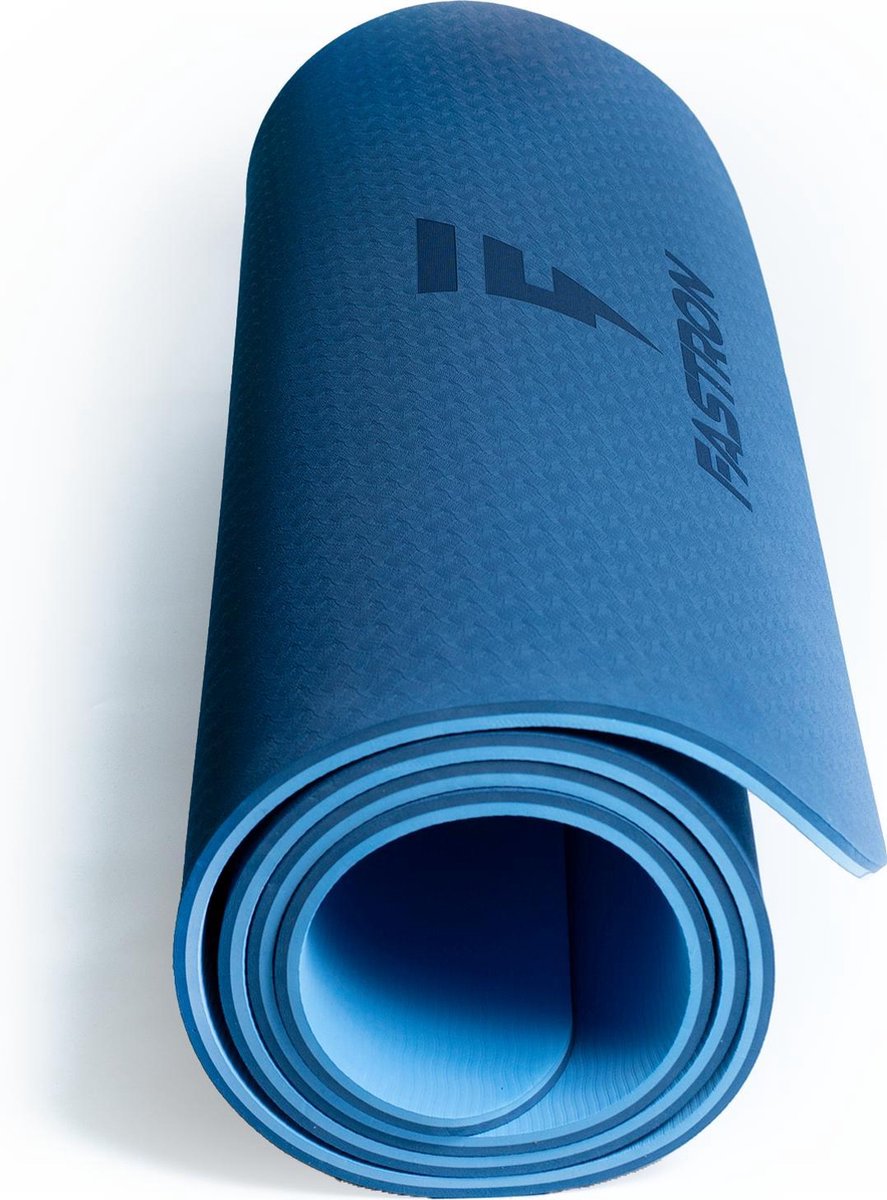 Fitnessmat antislip | Yoga Mat | Trainingsmat | Blauw  | 8mm | Youngfits.nl