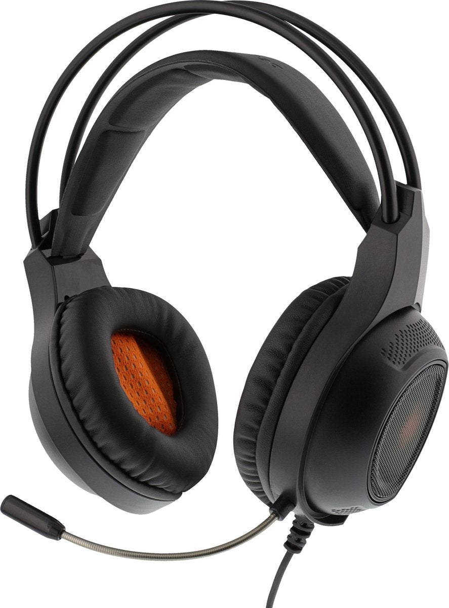 DELTACO GAMING GAM-069 Gaming headset met verstelbare hoofdband en microfoon - USB LED verlichting