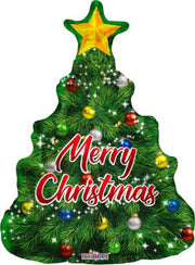 Folieballon kerstboom Merry Christmas
