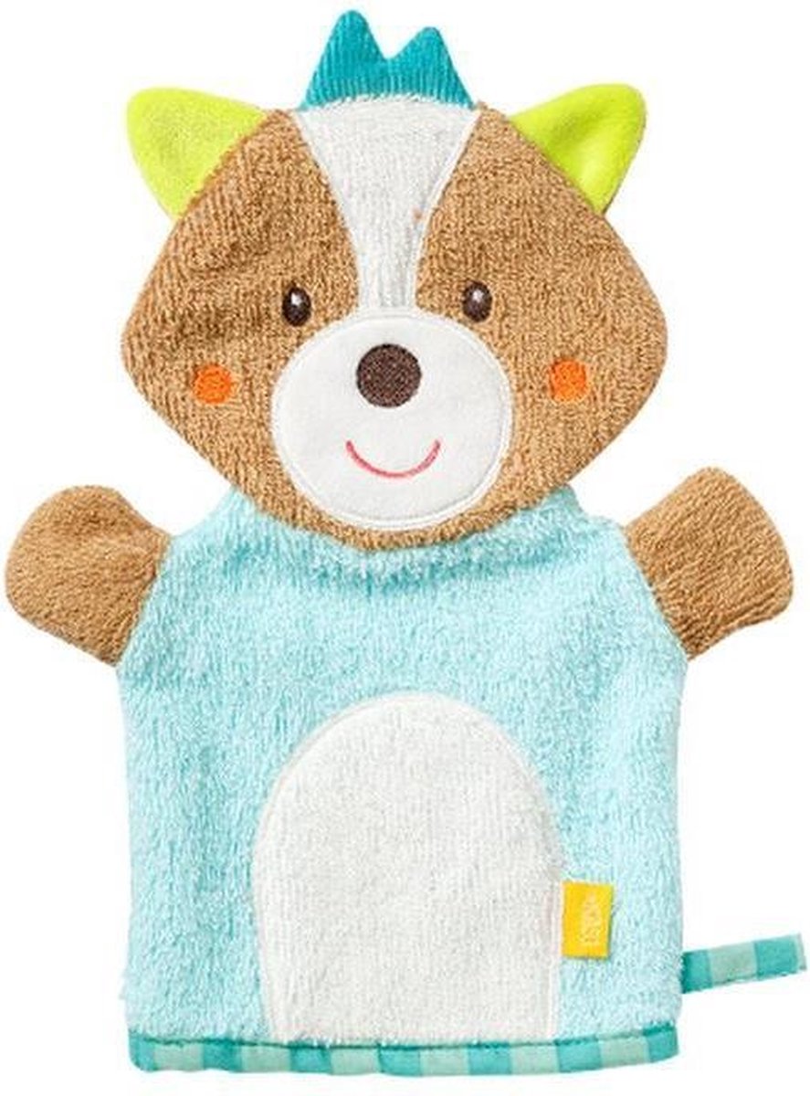 Fehn Washandje Sleeping Forest Fox 28 Cm Blauw/lichtbruin