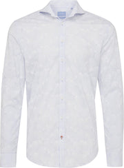 Mizan | Overhemd streep/bloem blauw