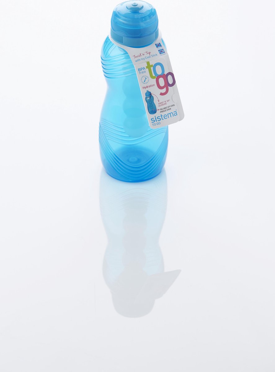 Sistema Hydrate Drinkfles 'Wave' - Met Icy coolstick -Blauw - 600ml