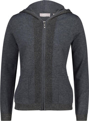 Cassis - Cardigan met capuchon - Donkergrijs