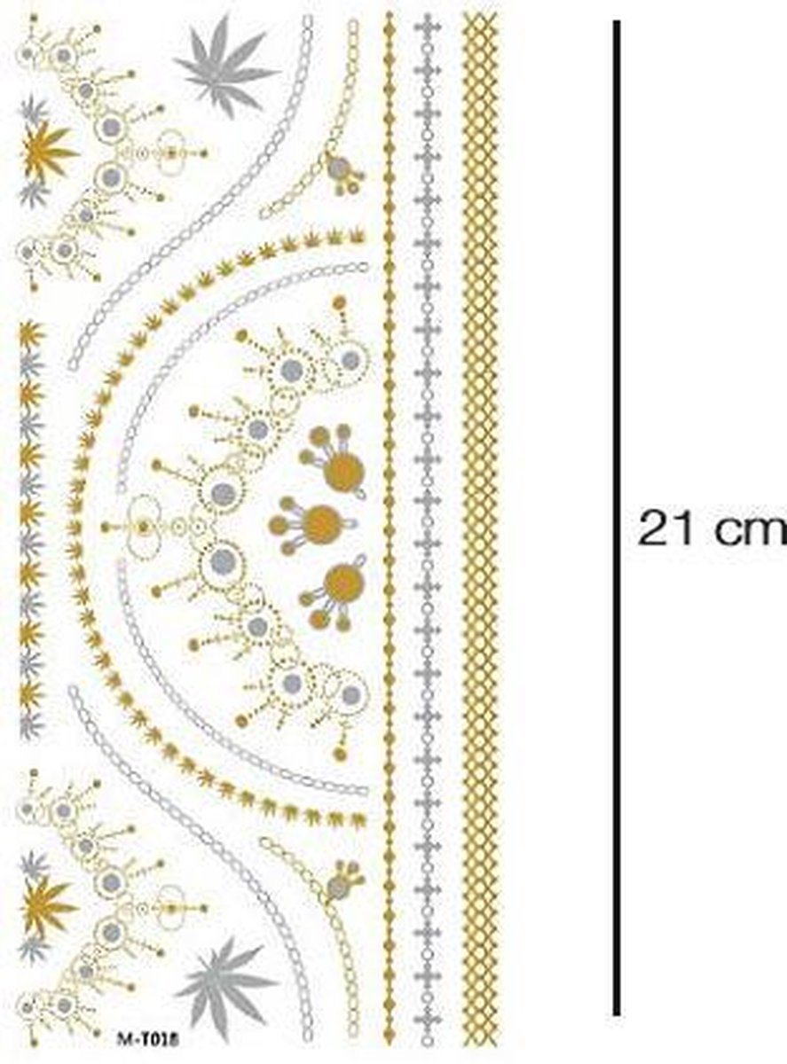 Goud en Zilver ketting | Weedblaadjes