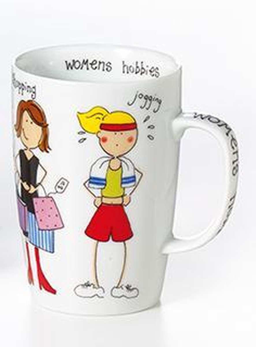 Mok Vrouwenhobbies Jogging Shopping Girls night out Gardening 350ml