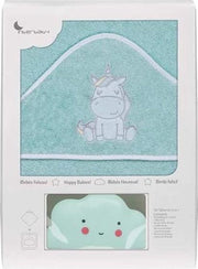 Interbaby Badcape En Nachtlamp 100 Cm Katoen Groen 2-delig