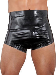 Latex Luier - Heren Lingerie - Medium - Mannen Latex Kleding - Zwart - Discreet verpakt en bezorgd