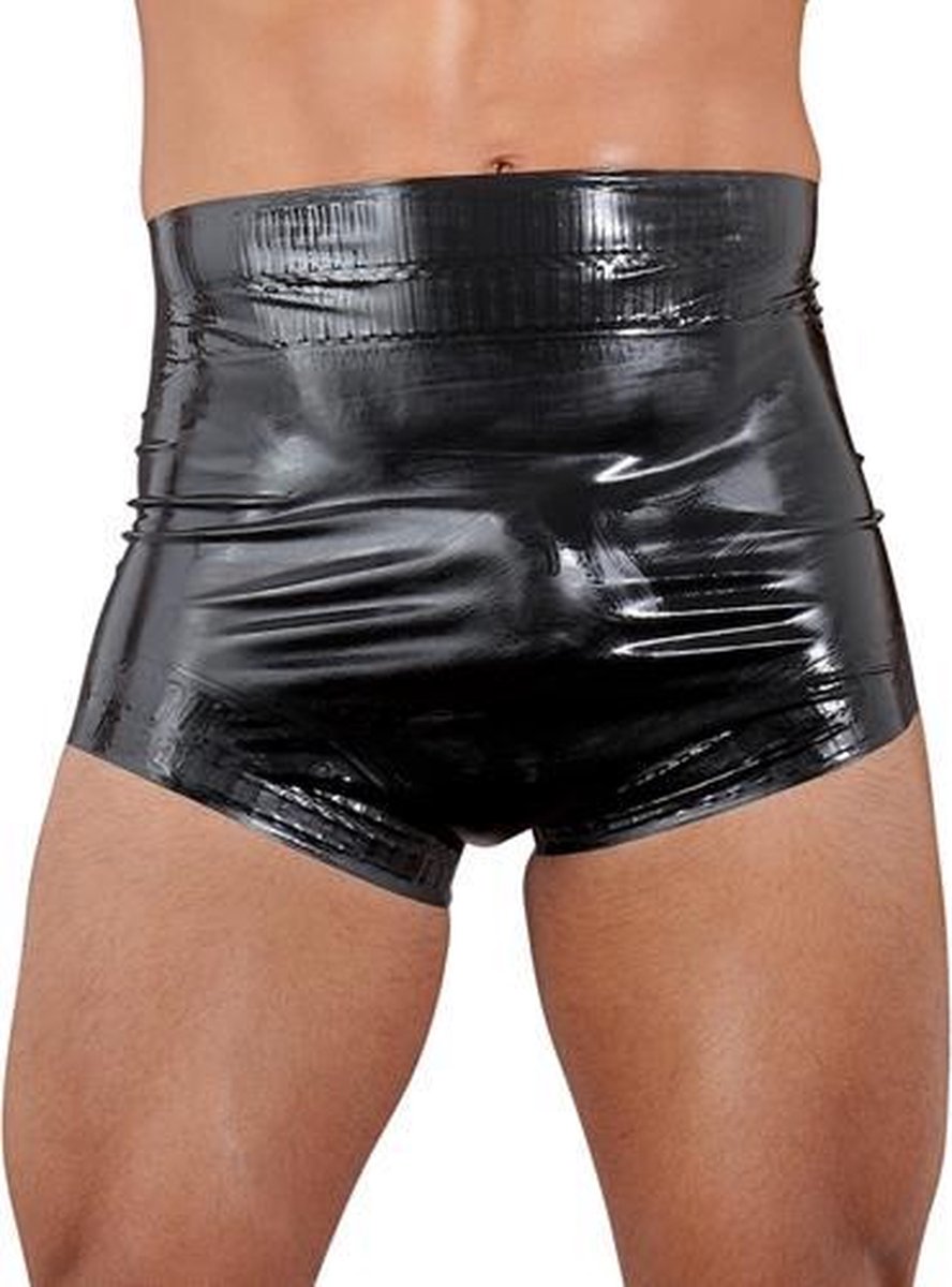 Latex Luier - Heren Lingerie - Medium - Mannen Latex Kleding - Zwart - Discreet verpakt en bezorgd