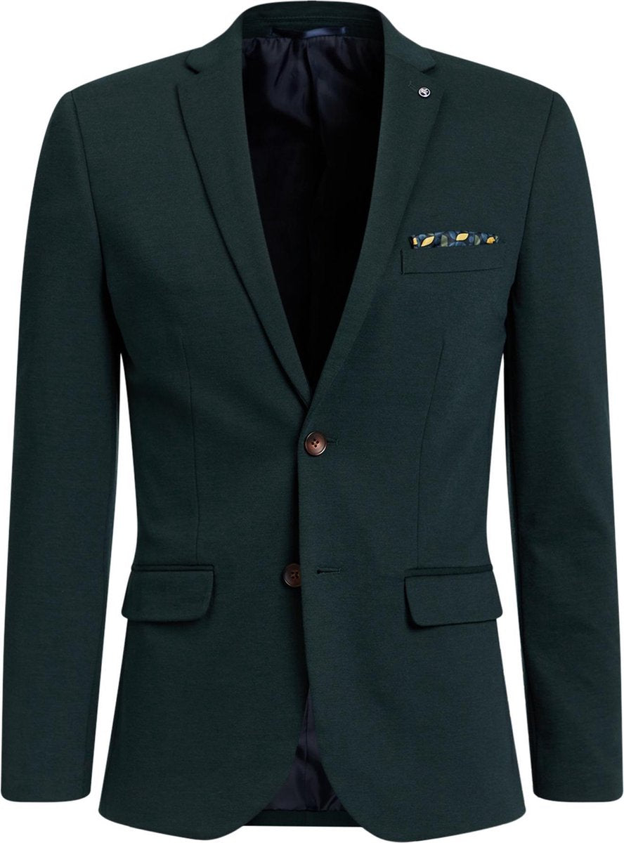 WE Fashion Heren slim fit blazer Dali met stretch