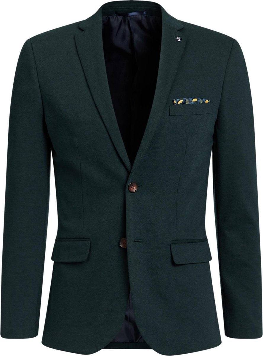 WE Fashion Heren slim fit blazer Dali met stretch