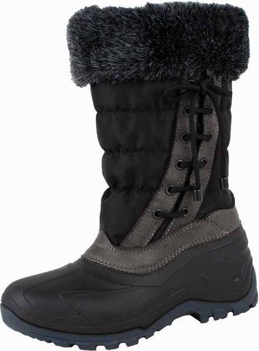 Spirale - 9209 gevoerde dameslaars - Snowboots - Zwart - Maat 39