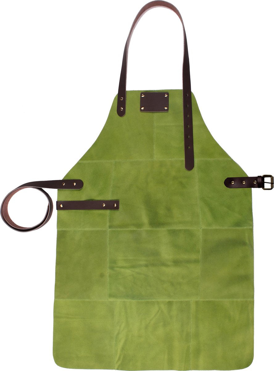 BBQ Schort - Leer - 81x56cm - Lichtgroen