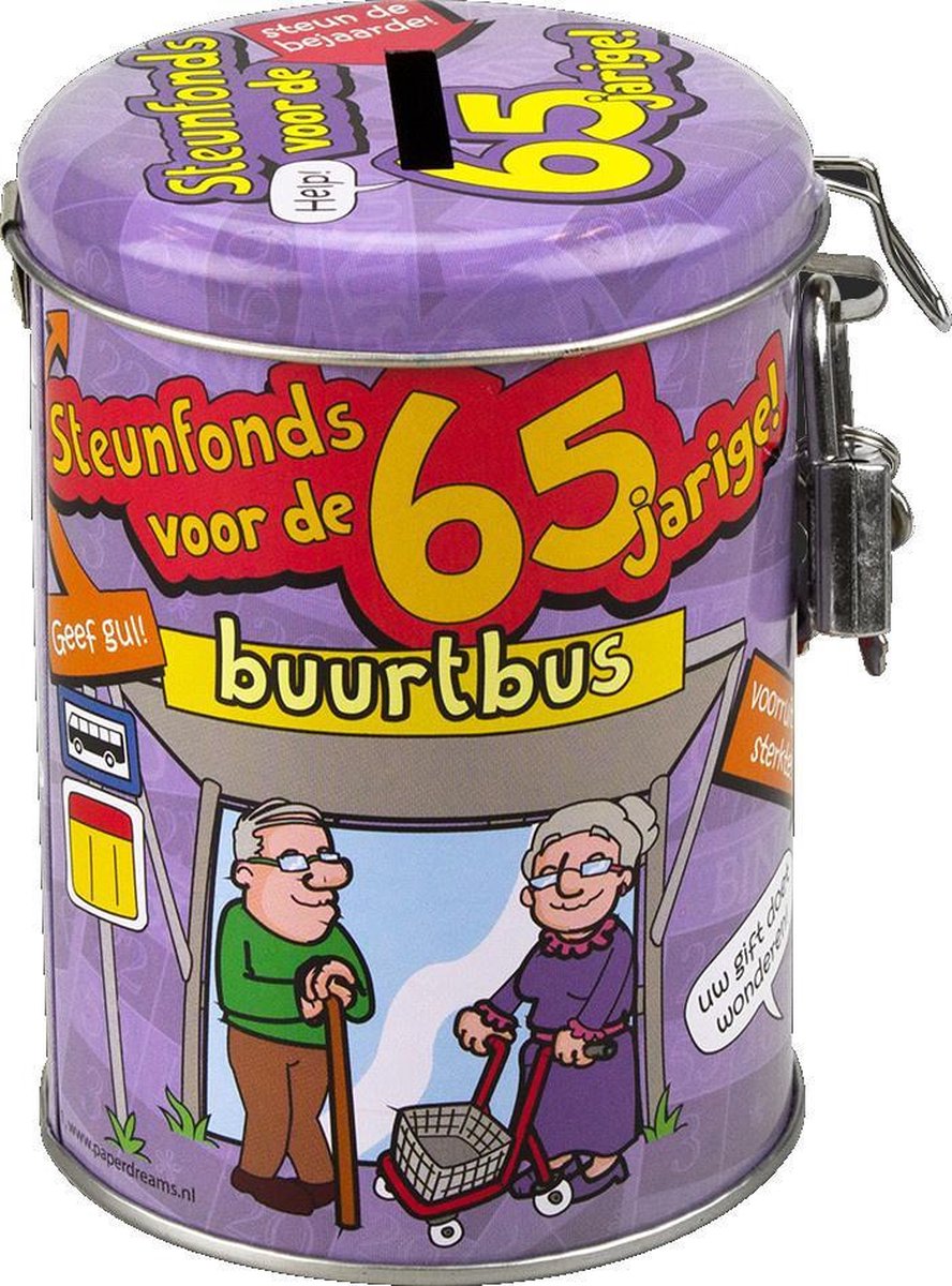 Paperdreams - Spaarpot - 65 Jaar